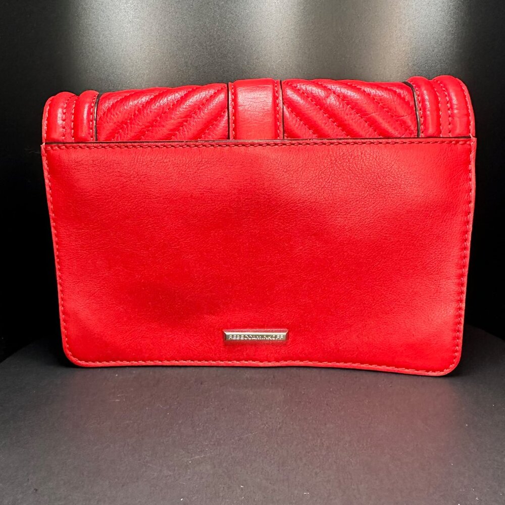 Rebecca Minkoff Small Chevron Quilted Red Love Crossbody - Picture 3 of 7